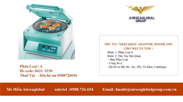 ADAPTOR, ROTOR GÓC CHO MÁY LY TÂM