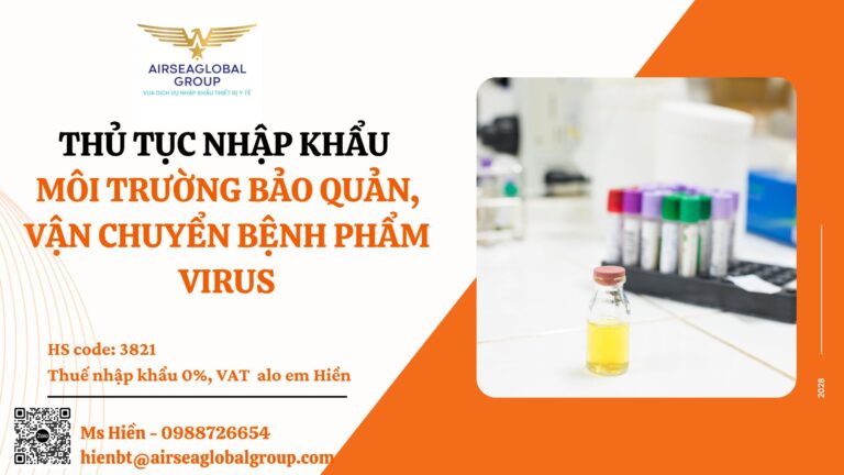 MÔI TRƯỜNG BẢO QUẢN, VẬN CHUYỂN BỆNH PHẨM VIRUS