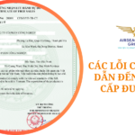 CÁC LỖI CÔNG BỐ A DẪN ĐẾN KHÔNG CẤP ĐƯỢC CFS