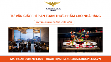 TƯ VẤN GIẤY PHÉP AN TOÀN THỰC PHẨM CHO NHÀ HÀNG