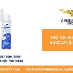 nước muối biển sâu;thu tục nhap khau nuoc muoi bien sau