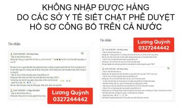 KHÔNG NHẬP ĐƯỢC HÀNG DO CÁC SỞ Y TẾ SIẾT CHẶT PHÊ DUYỆT HỒ SƠ CÔNG BỐ TRÊN CẢ NƯỚC