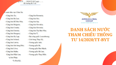 DANH SÁCH CFS NƯỚC THAM CHIẾU