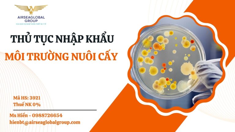 MÔI TRƯỜNG NUÔI CẤY