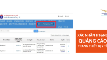 XÁC NHẬN NỘI DUNG QUẢNG CÁO TRANG THIẾT BỊ Y TẾ