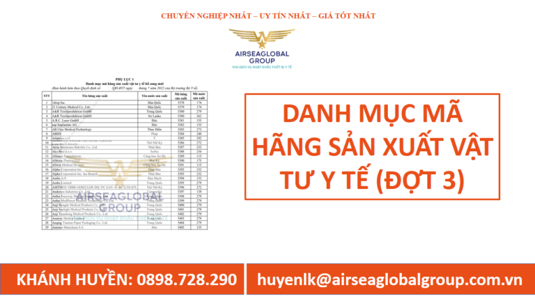 MÃ VTYT ĐỢT 3