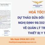 DỰ THẢO SỬA ĐỔI BỔ SUNG NGHỊ ĐỊNH 98 VỀ QUẢN LÝ TRANG THIẾT BỊ Y TẾ