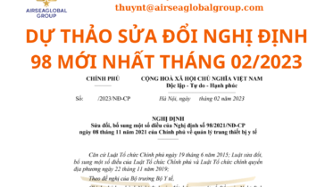 Dự thảo sửa đổi 98 tháng 2 2023